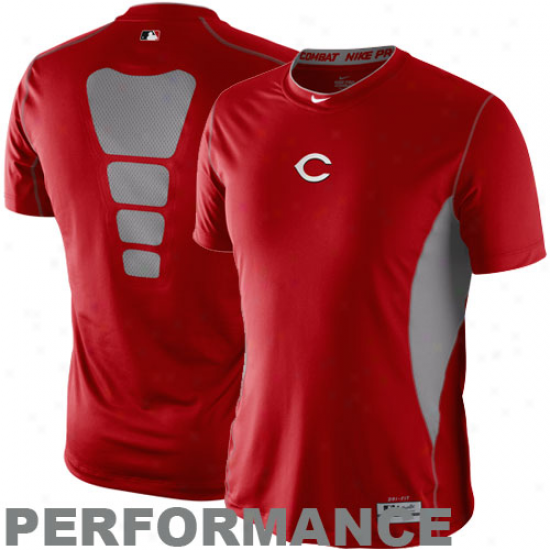 Nike Cincinnati Reds Red Combat Hypercool Performance Top