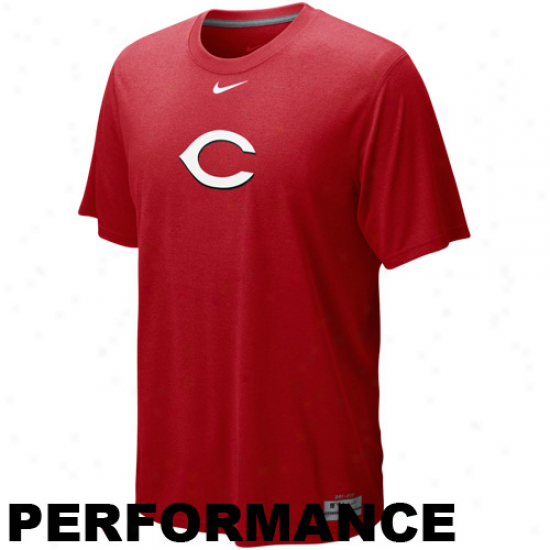 Nike Cincinnati Reds Red Dri-fjt Logo Legend Performance T-shirt