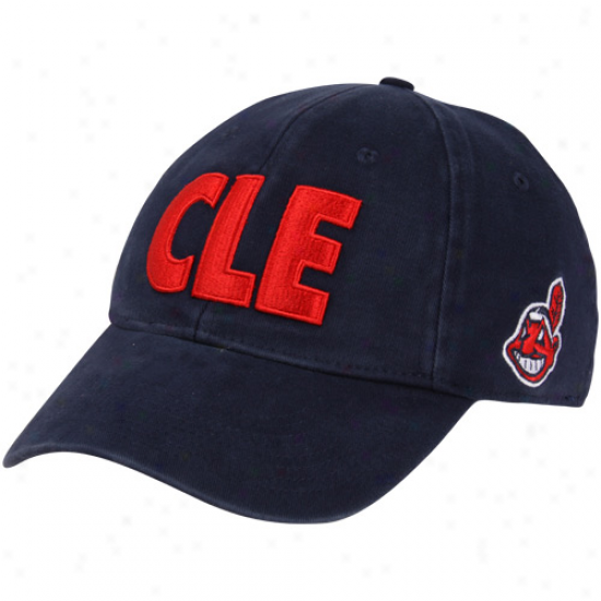 Nike Cleveland Indians Alpha Flex Qualified Hat - Navy Blue