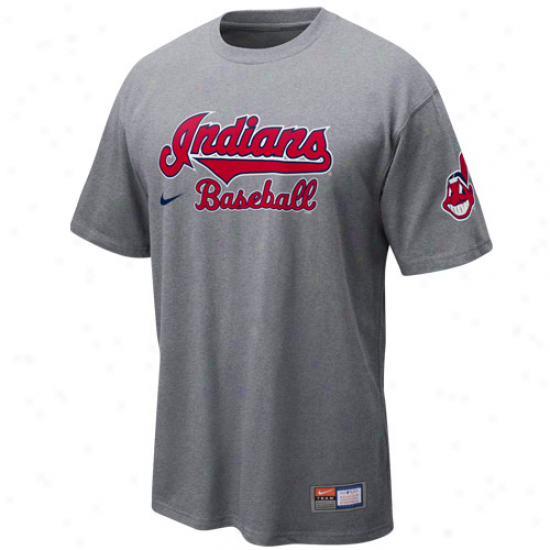 Nike Cleveland Indians Ash 2011 Mlb Practice T-shirt