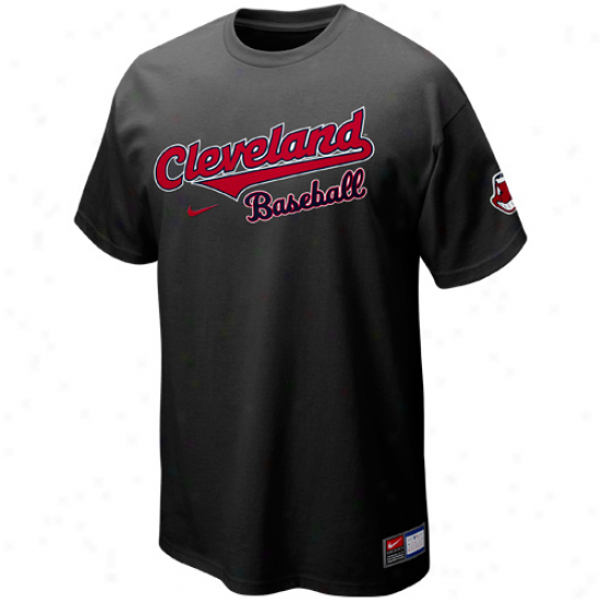 Nike Cleveland Indians Away Practice T-shirt - Graphite