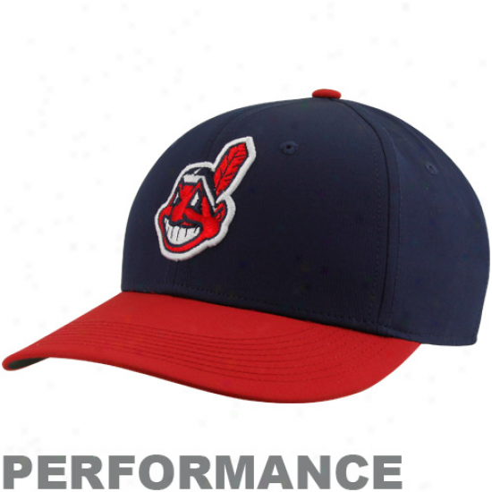 Nike Cleveland Indians Dri-fit Practice Adjustable Hat - Navy Blue