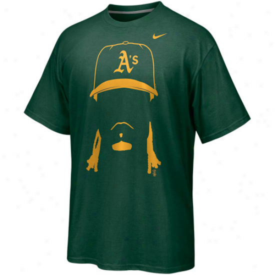 Nike Coco Crisp Oakland Athletics Hair-itage Player T-shirt - Green-