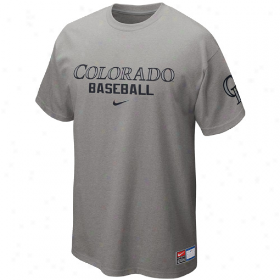 Nike Colorado Rockies Away Practice T-shirt - Ash