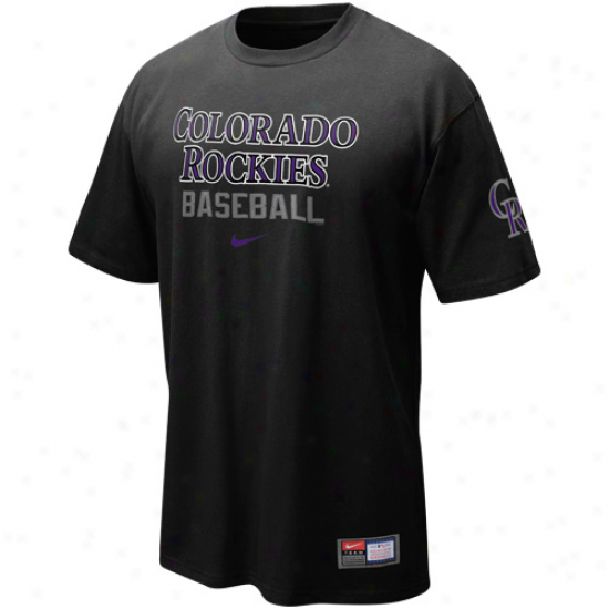 Nike Colorado Rockies Dark 2011 Mlb Practice T-shirt