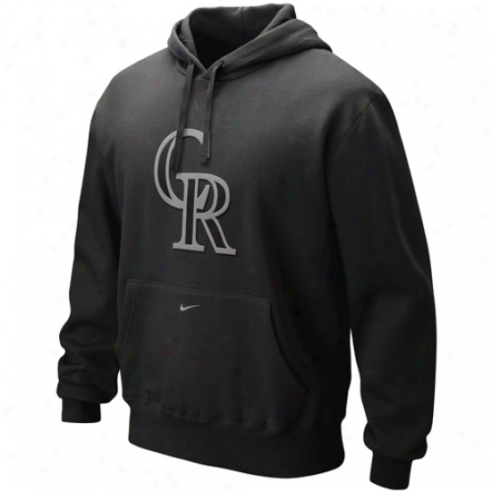 Nike Colorado Rockies Black Classic Seasonal Logo Hoody Sweatshirt