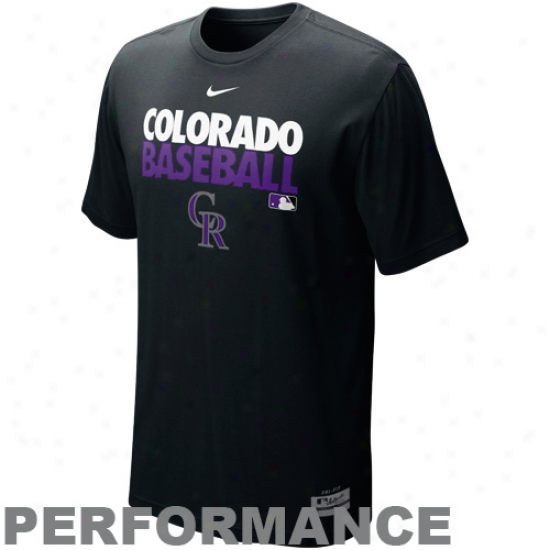 Nike Colorado Rockies Graphic Dri-fit Performance T-shirt - Black
