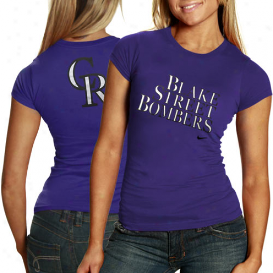 Nike Colorado Rockies Ladies Purple Local T-shirt