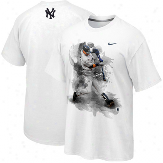 Nike Derek Jeter New York Yankees Player T-shirt - White