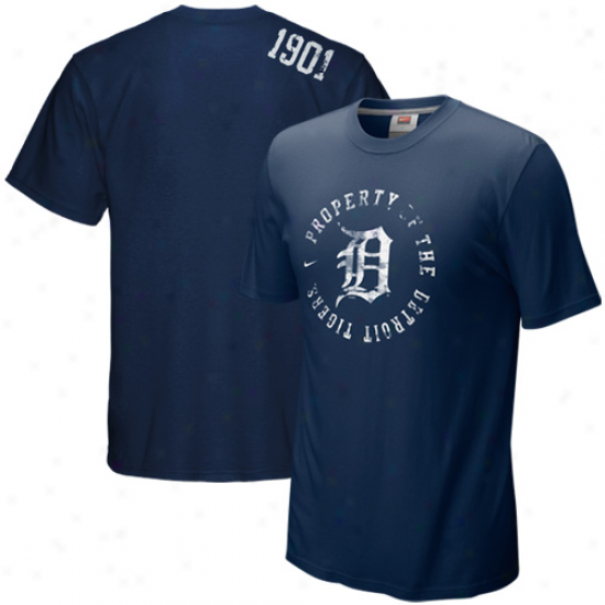 Nike Detroit Tigers Navy Blue Around The Horn T-shirt