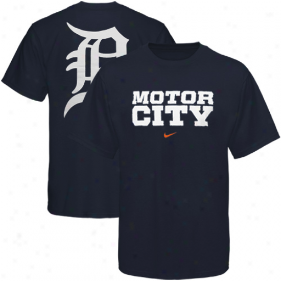 Nike Detroit Tigers Navy Pedantic  Local T-shirt