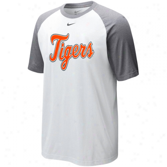 Nike Detroit Tigers White Cup Of Coffee Raglan T-shirt