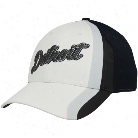 Nile Detroit Tigers White-navy Blue Tactile Legacy 91 Fiex Fit Hat