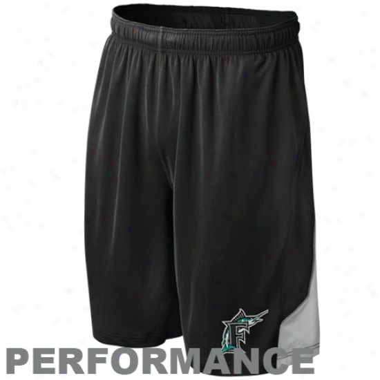 Nike Florida Marlins Black Mlb Authentic Collection Performance Traininf Shortw