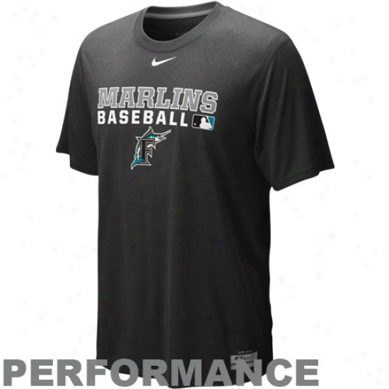 Nike Florida Marlins Black Team Issue Legend Performance T-shirt