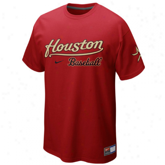 Nike Houston Astros Away Practice T-shirt - Crimson