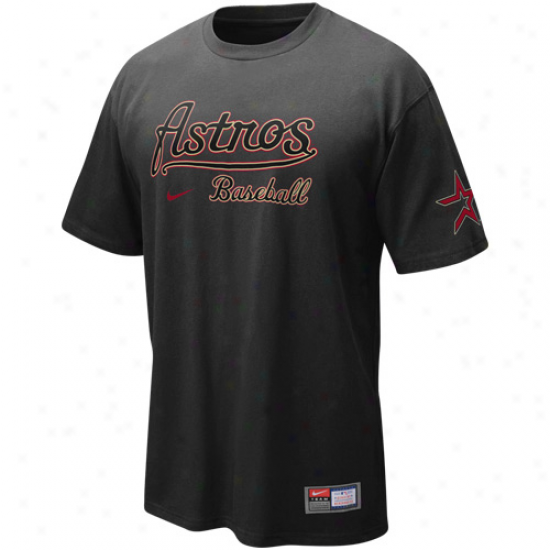 Nike Houston Astros Black 2011 Mlb Practice T-shirt