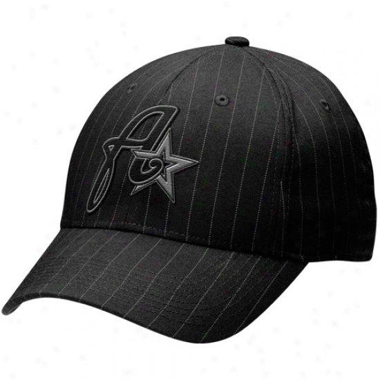 Nike Houston Astros Black Pinstripe Blackout Legacy 91 Unisex Flex Fit Hat