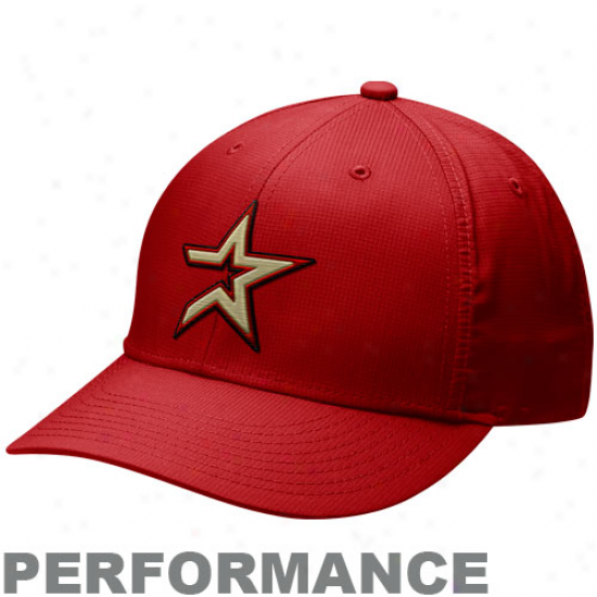 Nike Houston Astros Brick Red Legacy 91 Practice Performance Adjustable Hat