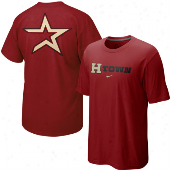 Nike Houston Astros Brick Red Local T-shirt