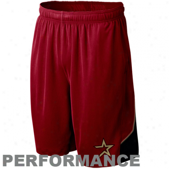 Nike Houston Astros Brick Red Mlb Authentic Assemblage Performance Training Shorts