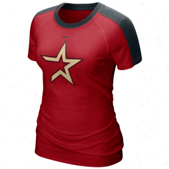 Nike Houusston Astros Ladies Red Center Field T-shirt