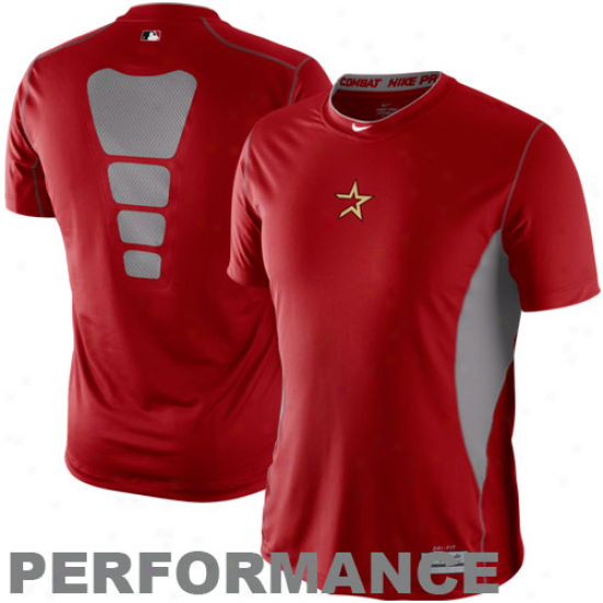 Nike Houston Astros Red Combat Hypercool Performance Top