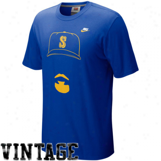 Nike Jay Buhner Seattle Mariners Hair-itage T-shirt - Royal Blue