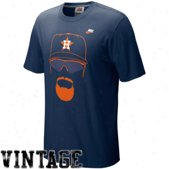 Nike Jeff Bagwell Houston Astros Hair-itage T-shirt - Navy Blue