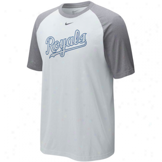 Nike Kansas City Royals Cjp Of Coffee Raglan T-shhirt - White