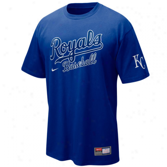 Nike Kansas City Royals Royal Blue 2011 Mlb Practice T-shirt