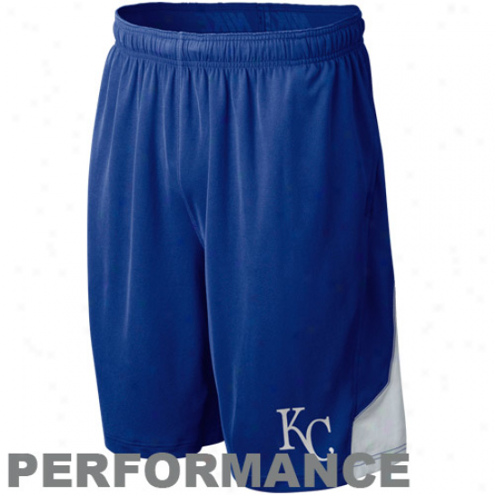 Nike Kansas City Royals Royal Blhe Mlb Trustworthy Collection Performance Training Shorts