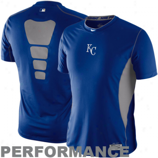 Nike Kansas City Royals Royal Blue Pro Combat Hypercool Acting Rise to the ~ of