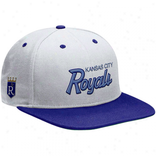 Nike Kansas City Royals White-roya1 Blue Cooperstown Snapback Adjustable Hat