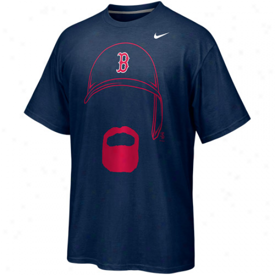 Nike Kevin Youkulis Boston Red Sox Hair-itage Player T-shirt - Navy Blue