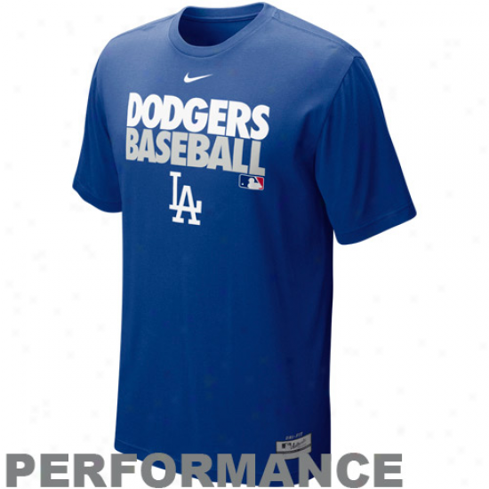 Nike L.a. Dodgers Graphic Dri-fit Performance T-shirt - Royal Blue