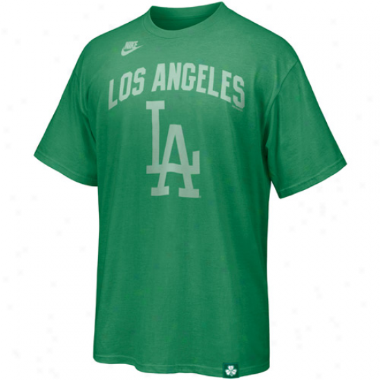 Nike L.a. Dodgers Kelly Green St. Paddy's Washed T-shirt