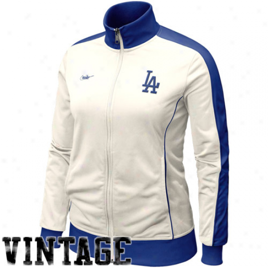 Nike L.a. Dodgers Ladies Natural Cooperstown Full Zip Jacket