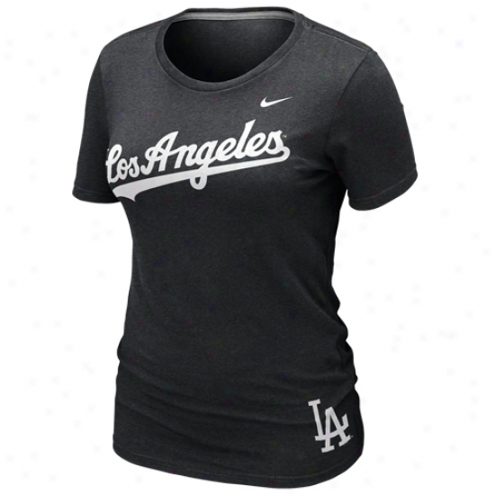 Nike L.a. Dodgers Ladies Seasonal Graphic T-shirt - Black