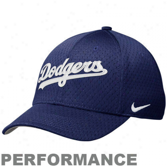 Nike L.a. Dodgers Legacy 91 Ensnare Swoosh Flex Fit Performance Hat - Royal Blue