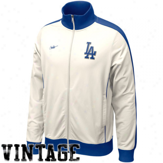 Nike L.a. Dodgers Natural Cooperstown Full Zip Jacket