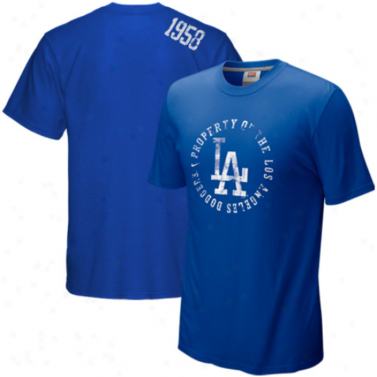 Nike L.a. Dodgers Royal Blue Arkund The Horn T-shirt