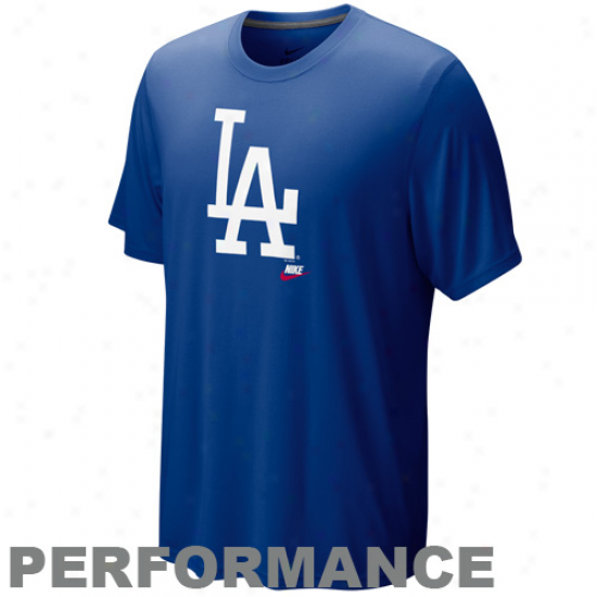 Nike L.a. Dodgers Royal Blue Dri-fit Legend Performance T-shirt