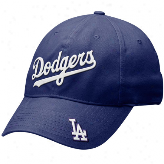 Nike L.a. Dodgers Imperial Blue Legacy 91 Washed Logo Swoosh Flex Fit Hat