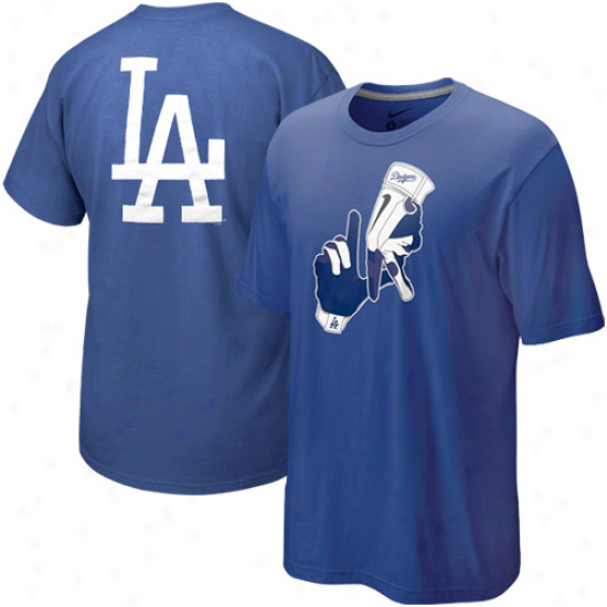 Nike L.a. Dodgers Royal Blue Local T-shirt