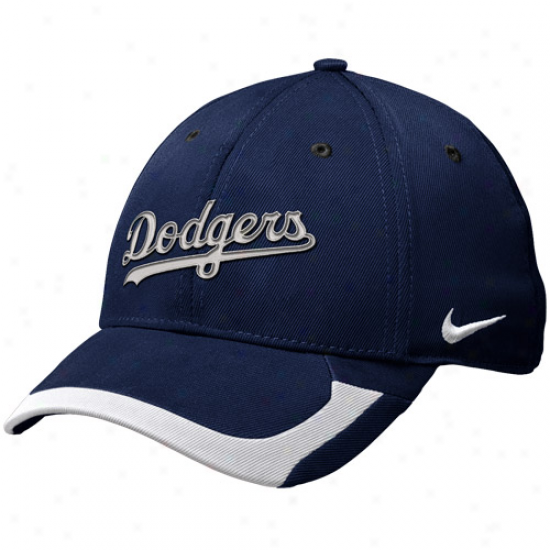 Nike L.a. Dodgers Tactile Ii Legacy 91 Swoosh Flex Fit Hat - Royal Blue