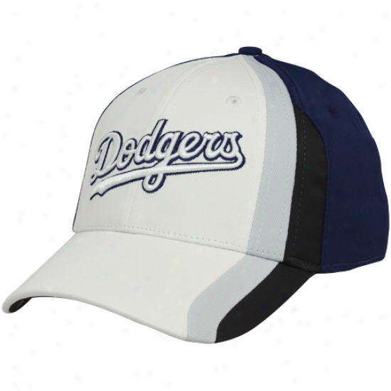 Nike L.a. Dodgers White-royal Blue Tactile Legacy 91 Flex Fit Hat