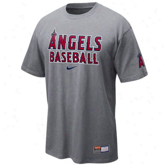 Nike Los Angeles Angels Of Anaheim Ash 2011 Mlb Practice T-shirt