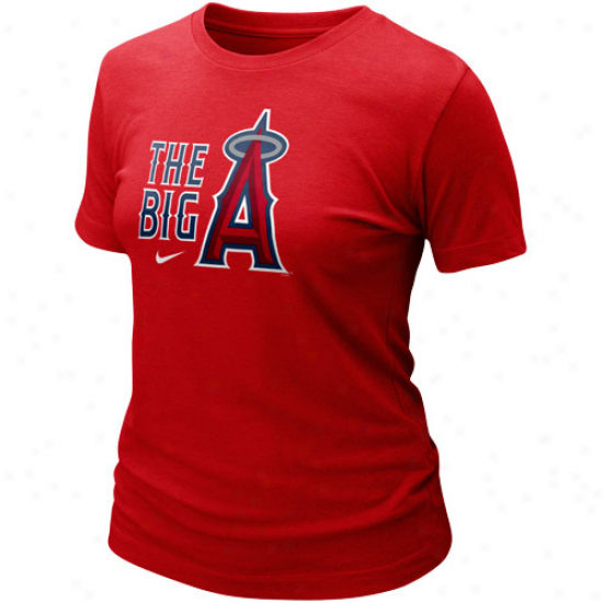 Nike Los Angeles Angels Of Anaheim Ladies Red Local T-shirt-