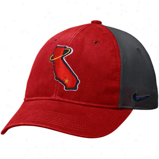 Nike Los Angeles Angels Of Anaheim Legacyy 91 Relaxed Swoosh Flex Fit Hat - Red